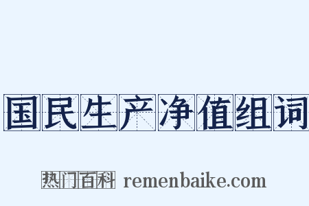 国民生产净值组词是什么意思的图片